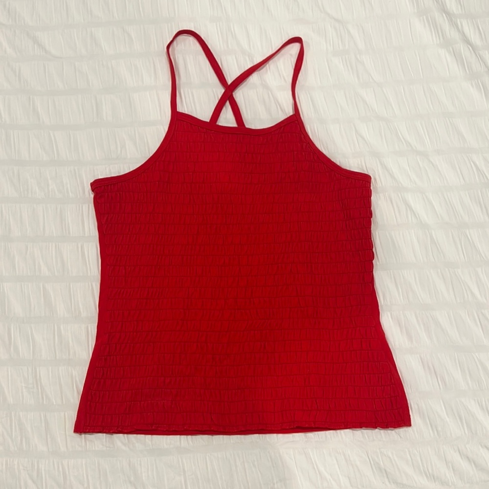 Red crop top